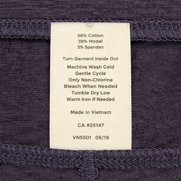 Talbots Navy Drawstring Stretchy Slub Lounge Shorts - Picture 4 of 5